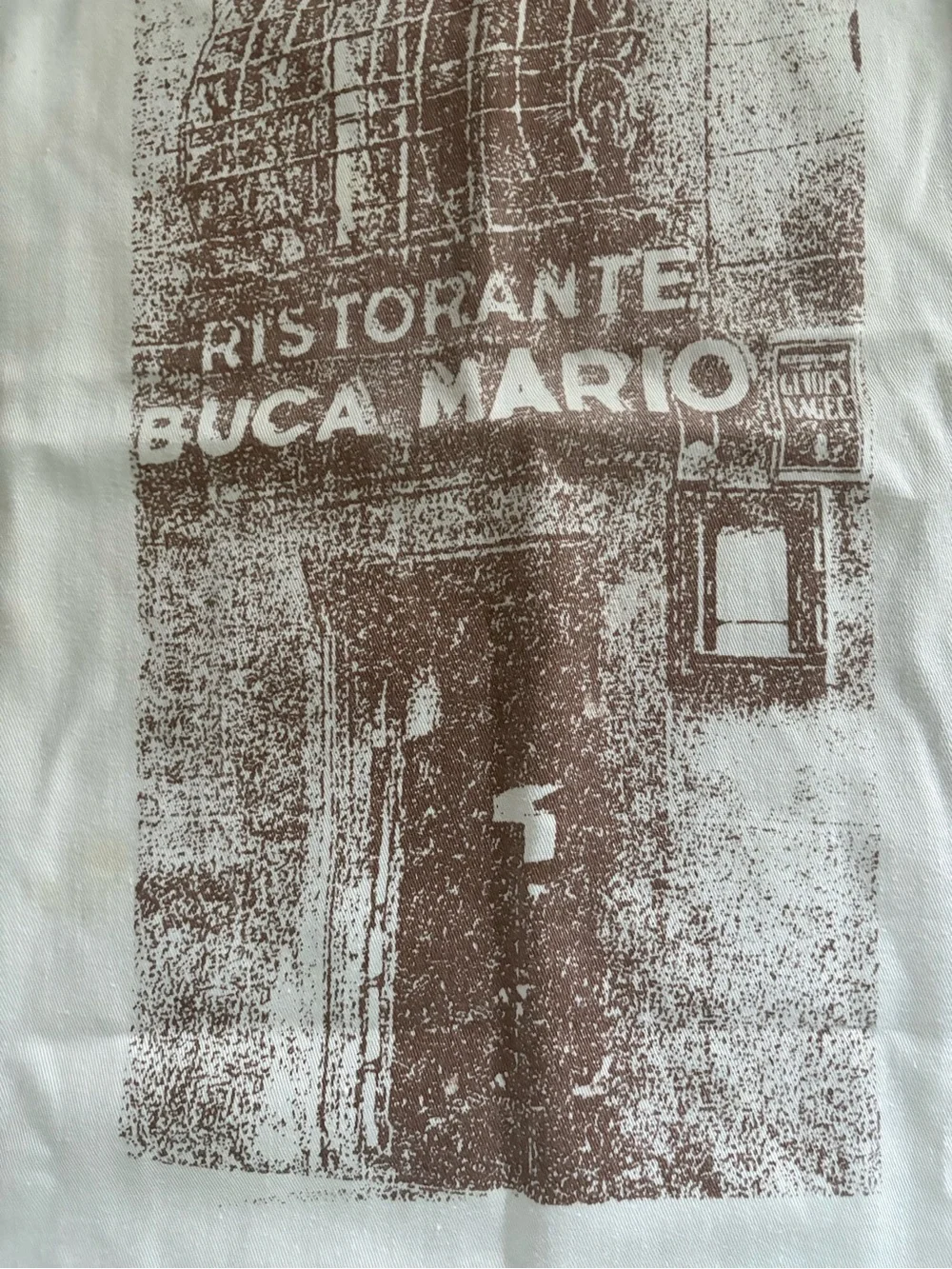 Florence Italy Travel Memorabilia Historic Buca Mario Restaurant Apron